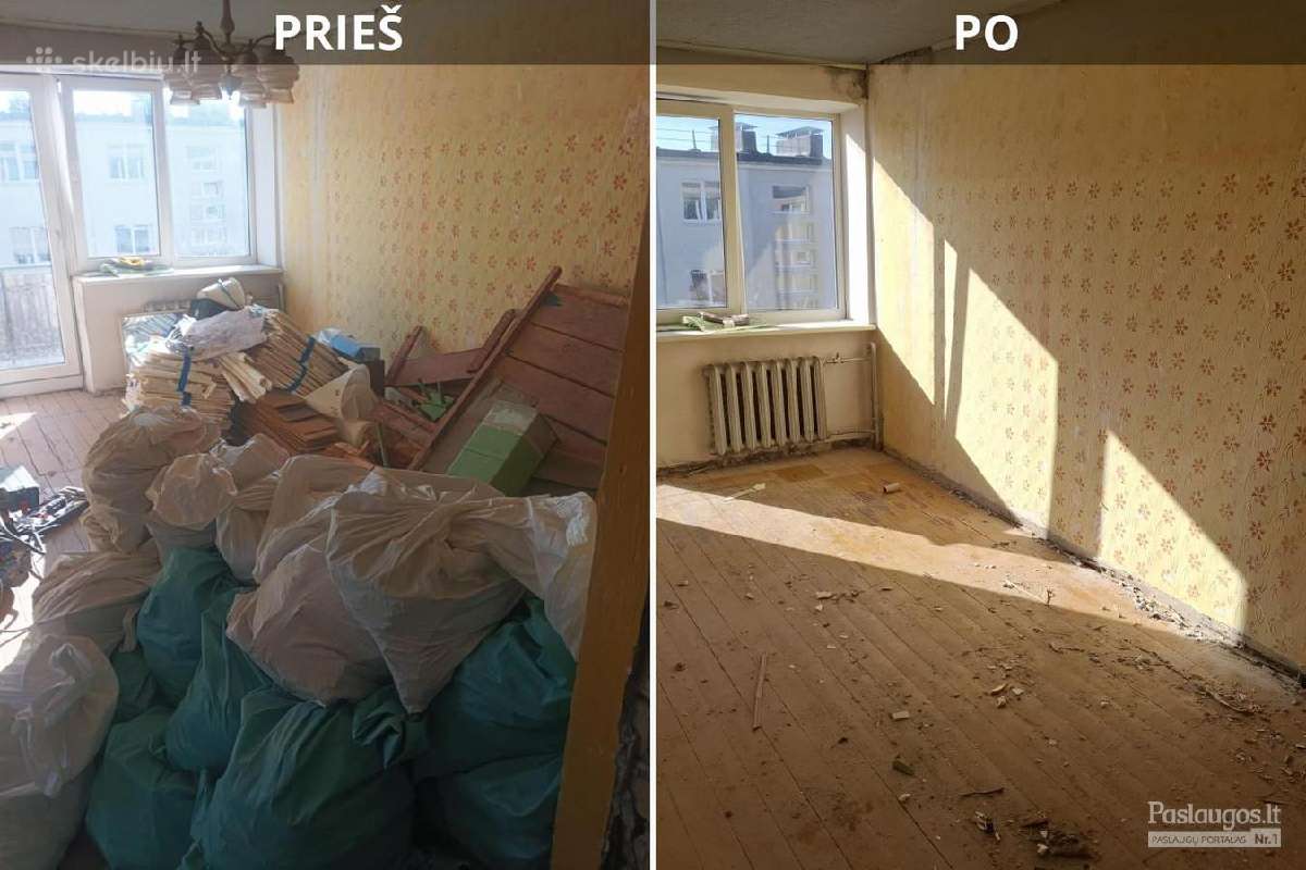Baldų,šiukšlių,statybinių atliekų išvežimas