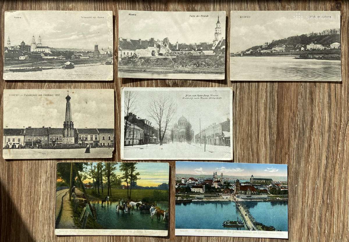 7 Kauno Kowno atvirutės, vokiškos Ppk laikų