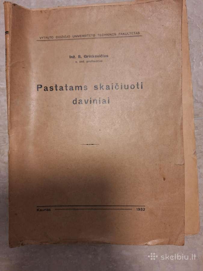 Parduodama smetoniška knyga pastatams skaičiuoti