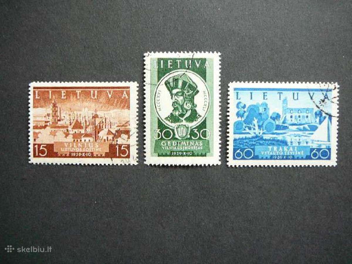 Lietuva 1940 Vilniaus atgavimas antsp. lit443/5a