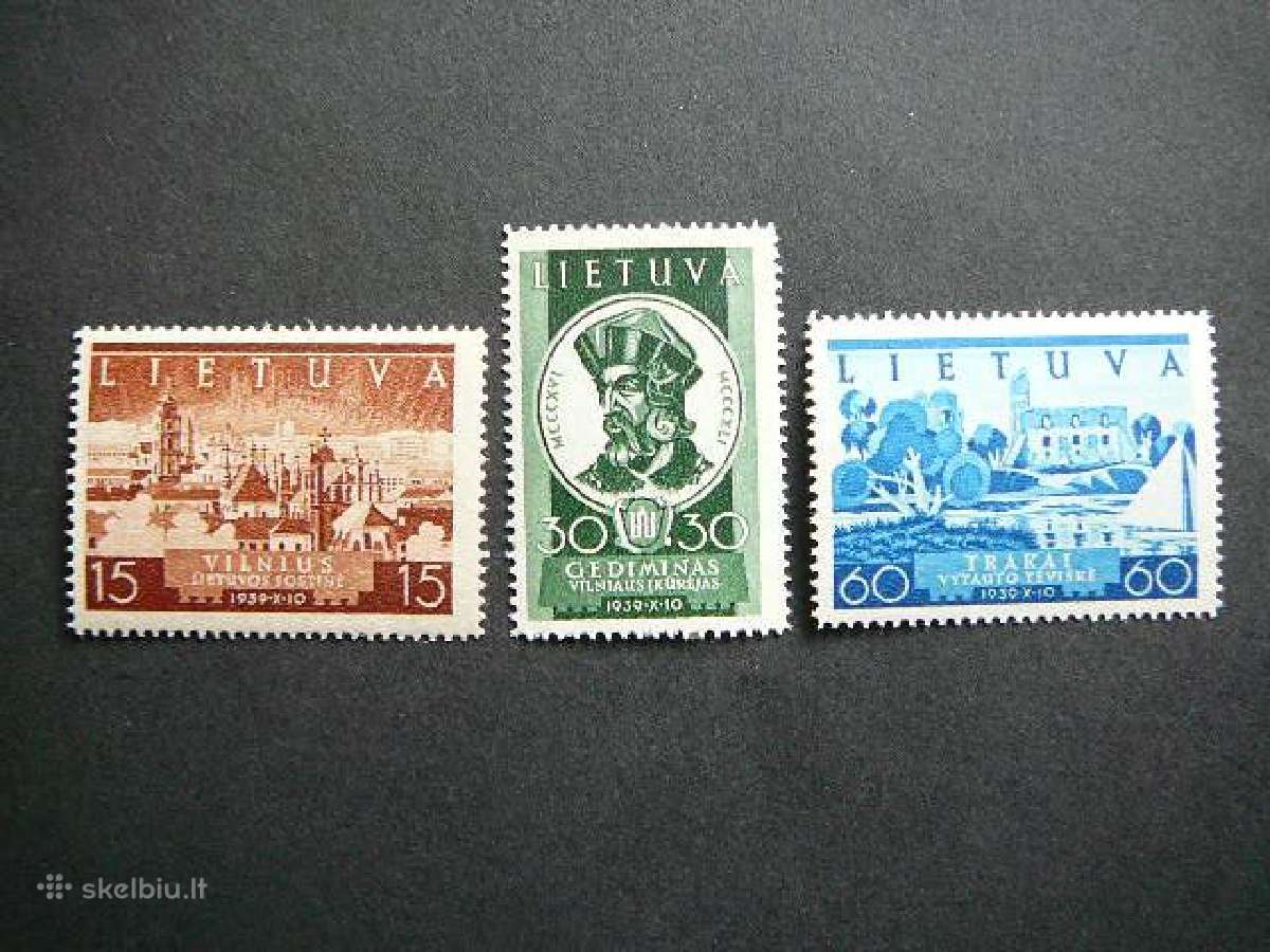 Lietuva 1940 Vilniaus atgavimas Mnh lit443/5sm