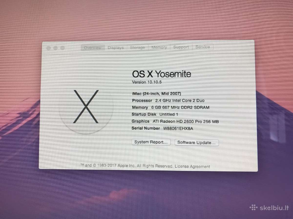 iMac 24" Inch 6 GB RAM SSD - nuotraukos Nr. 3