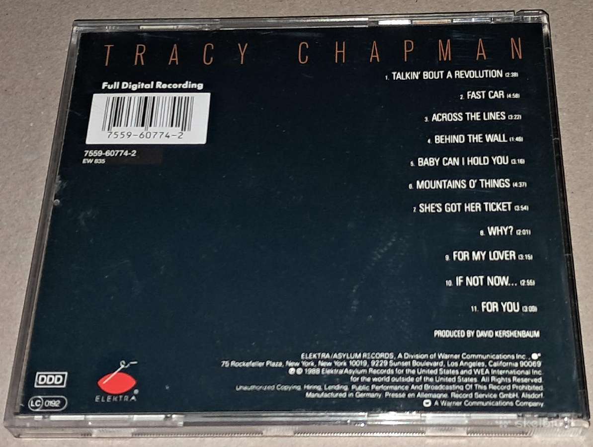 Tracy Chapman – Tracy Chapman (Audio CD) - nuotraukos Nr. 2