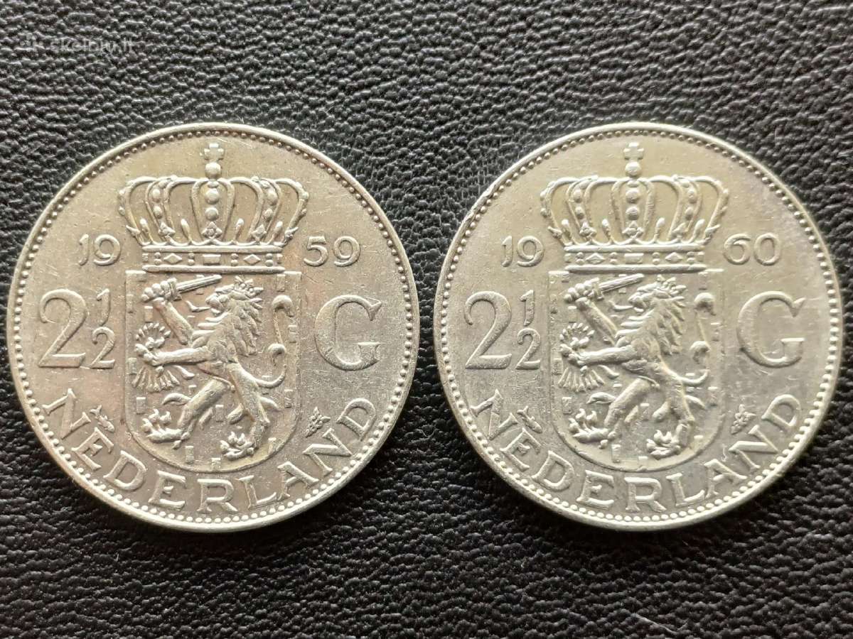 (672) 2,5 guldeno 1959,60m. Nyderlandai sidabras - nuotraukos Nr. 2