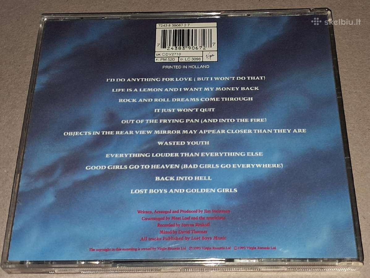 Meat Loaf – Bat Out Of Hell II (Audio CD) - nuotraukos Nr. 2