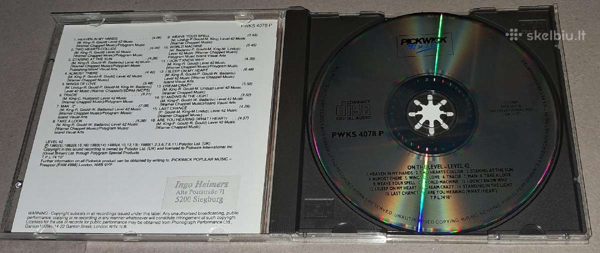 Level 42 – On The Level (Audio CD) - nuotraukos Nr. 3