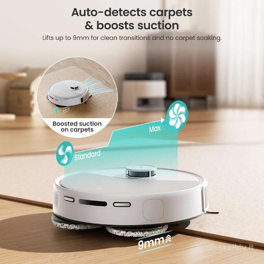 Sukančiomis šluostėmis plaunantis robotas siurblys - nuotraukos Nr. 8