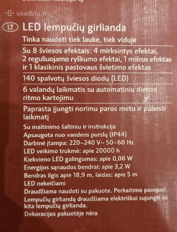 Kalėdinės lemputės - Kaina - 180eur - nuotraukos Nr. 3