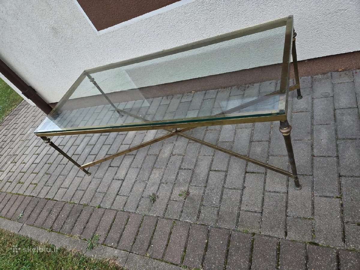 Vintažinis žalvarinis staliukas stalas