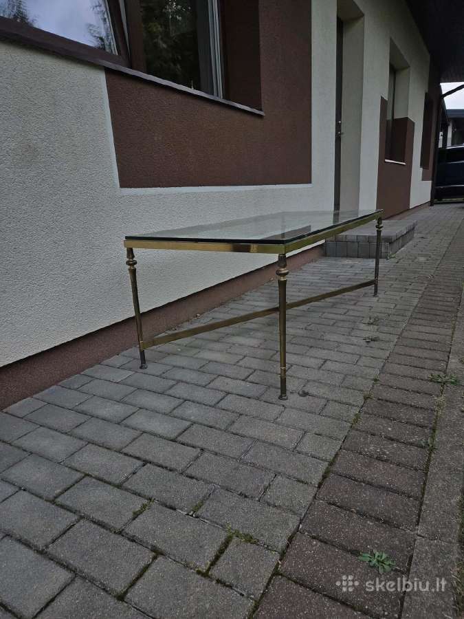 Vintažinis žalvarinis staliukas stalas - nuotraukos Nr. 2
