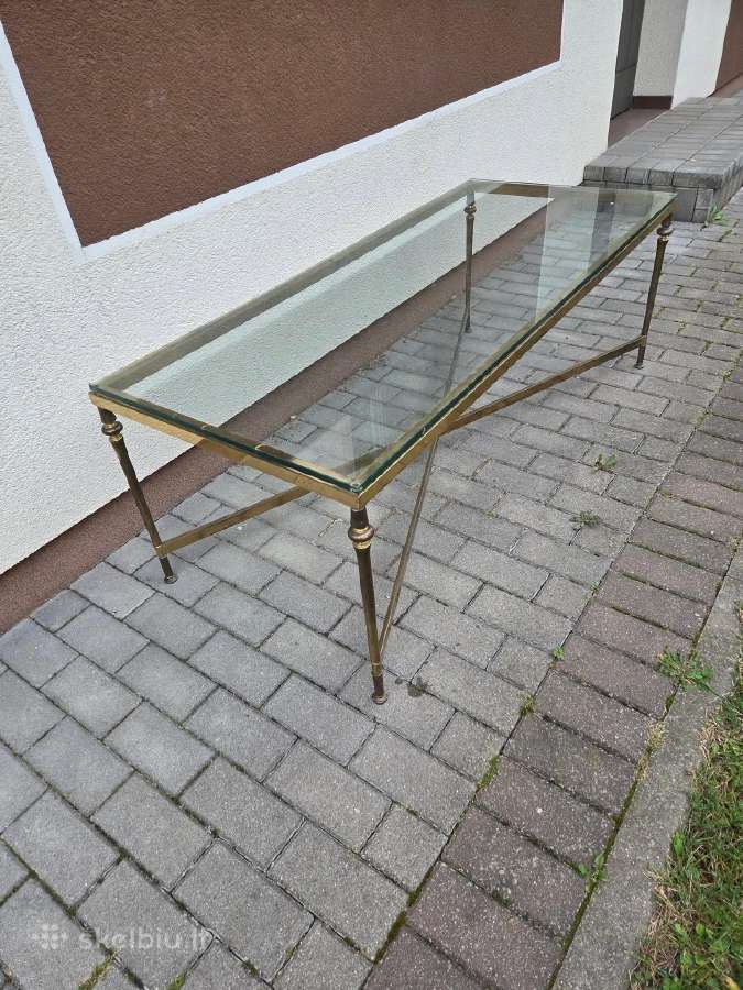 Vintažinis žalvarinis staliukas stalas - nuotraukos Nr. 3