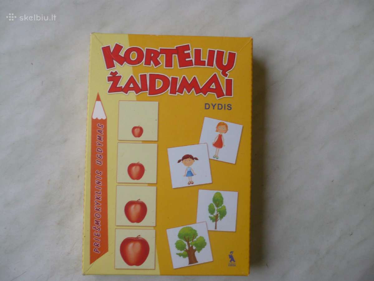 Kortelių žaidimai. Dydis