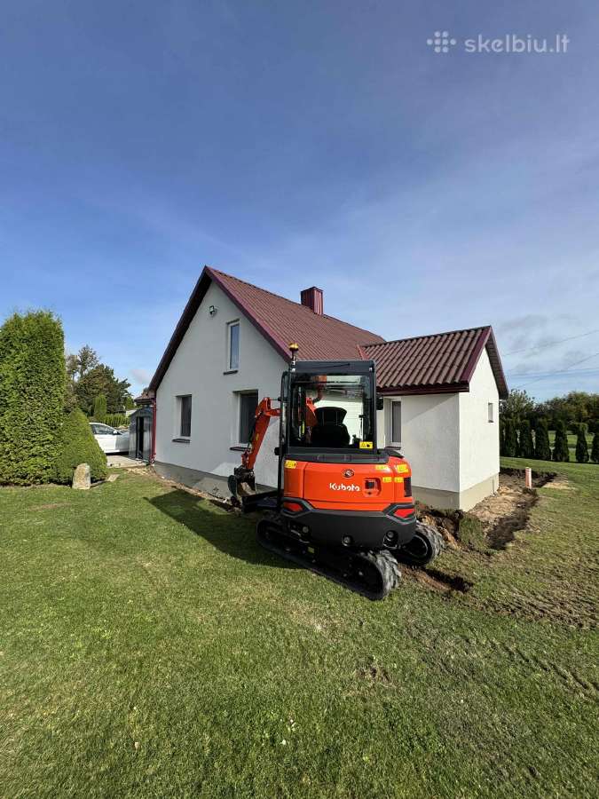 Žemės kasimo darbai, Mini ekskavatorius - nuotraukos Nr. 3
