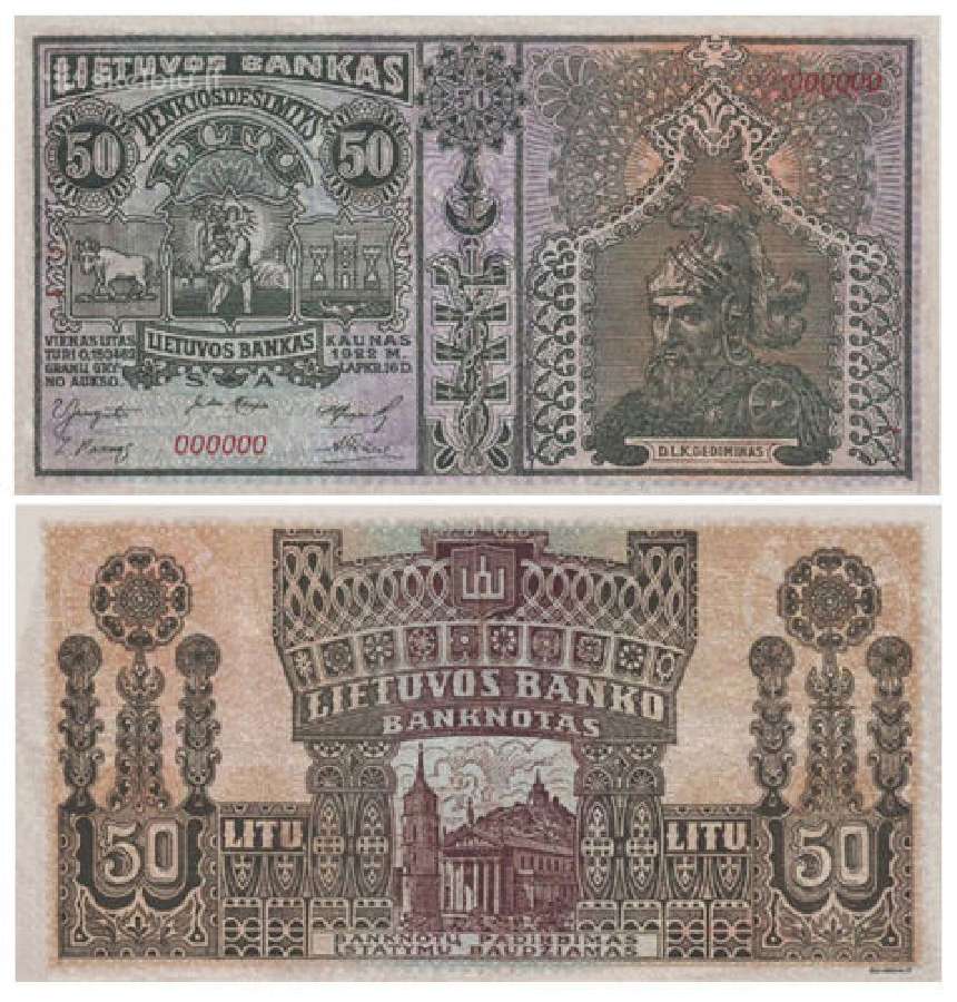 Brangiai pirkčiau 1922 m.1,2,5,10,50,100 litų