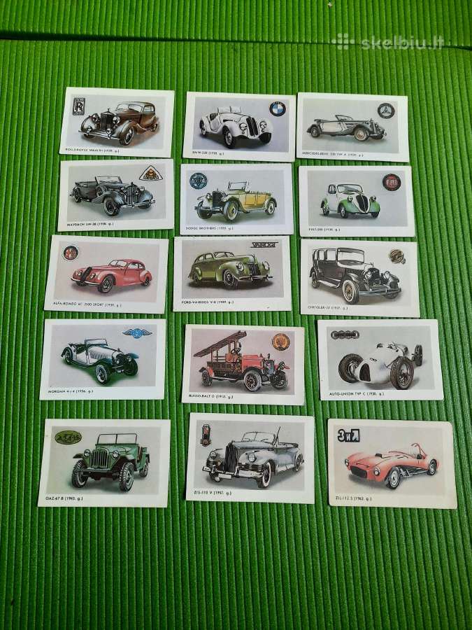 Kalendoriukai 15vnt. Rinkinys Nr.2 (automobiliai)