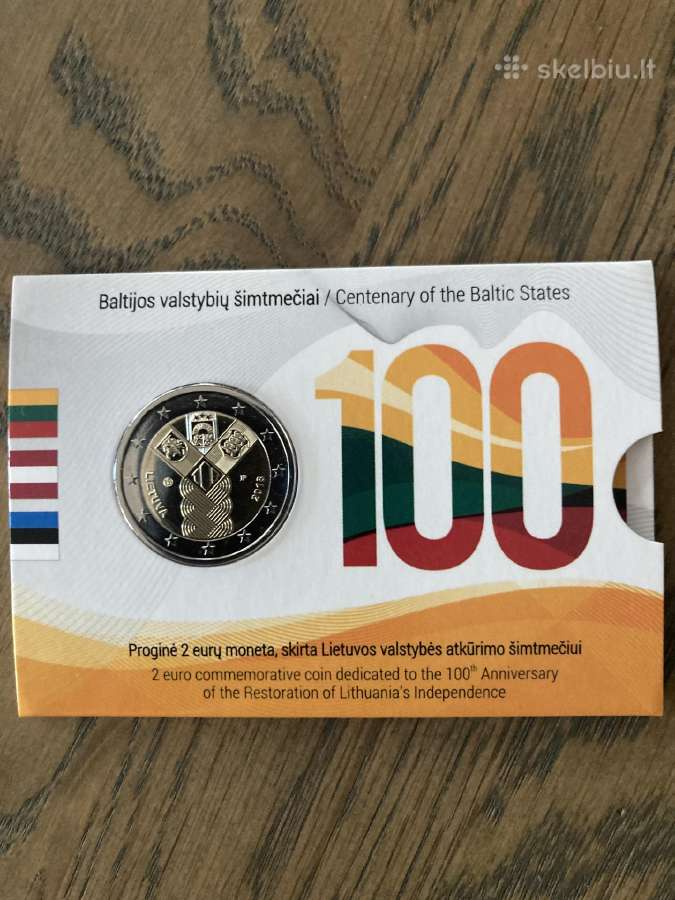 2 Eur kortelėse Vilnius Ačiū Baltų Atkūrimo 100m - nuotraukos Nr. 3