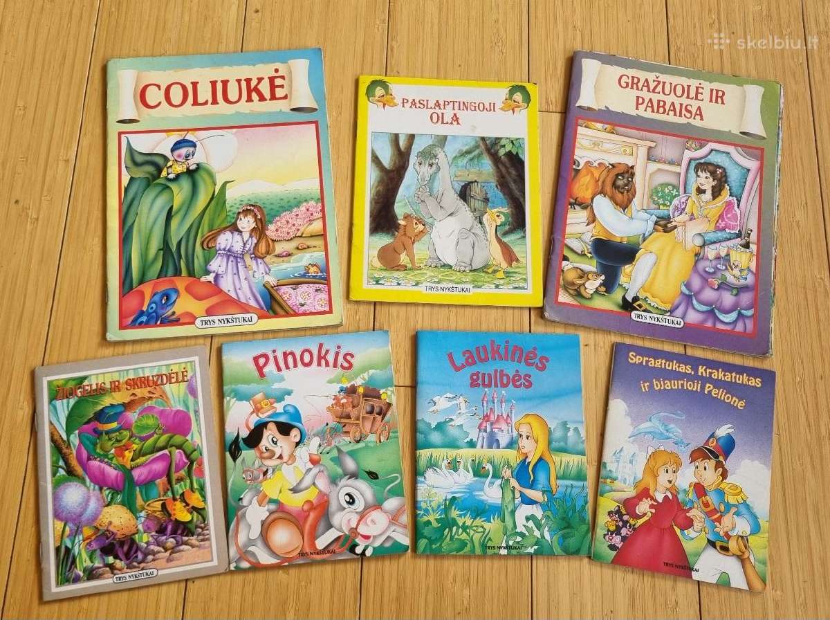 7 knygelės vaikams: Coliukė, Pinokis ir kt