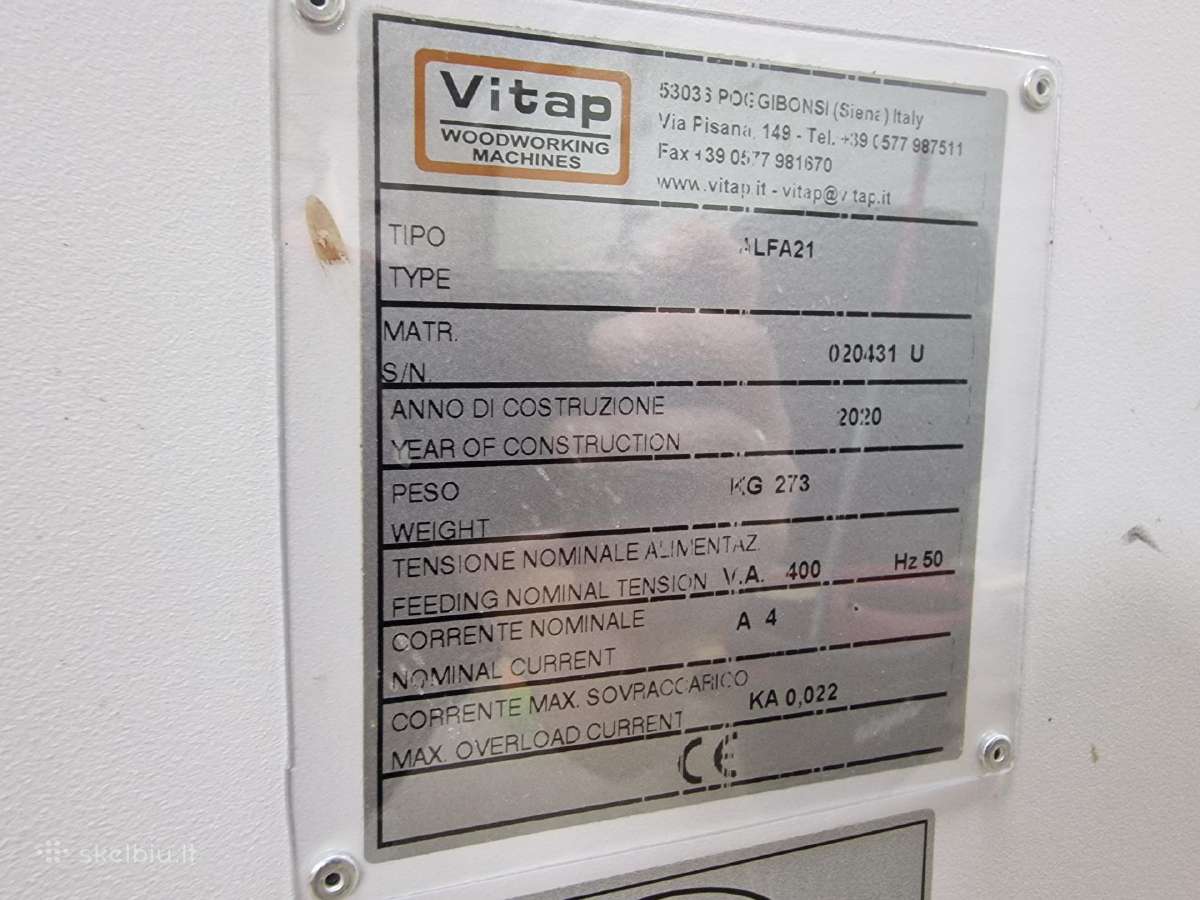 Vitap Alfa 21 Classic daugiašpindelinės staklės - nuotraukos Nr. 3