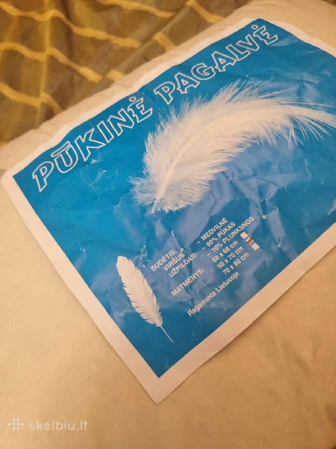 Natūrali kokybiška pūkinė pagalvė - nuotraukos Nr. 4