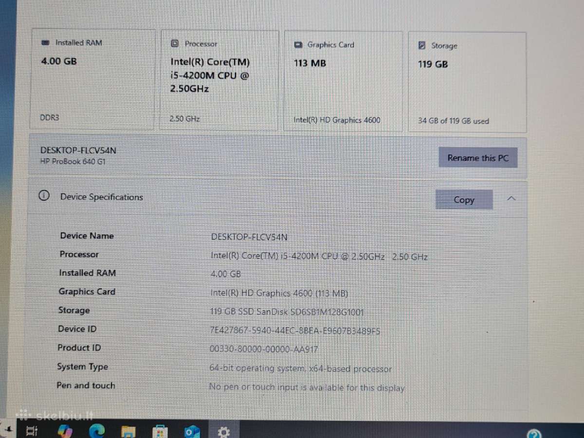 Hp Probook 640 G1 + 3 mėn. garantija - nuotraukos Nr. 4