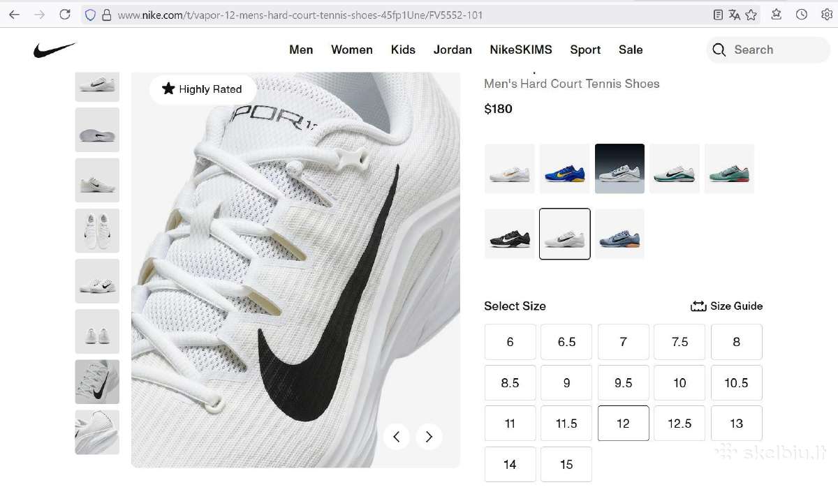 Nike Court Vapour 12, Tenisas - nuotraukos Nr. 17