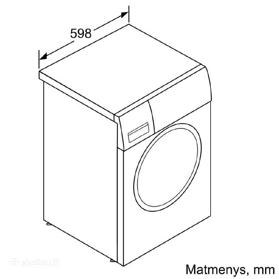 Bosch Wan2823bsn Skalbimo Mašina - nuotraukos Nr. 5