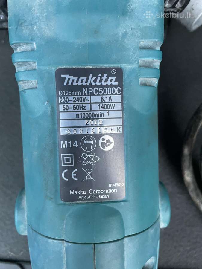 Makita Npc 5000c betono šlifuoklis - nuotraukos Nr. 4