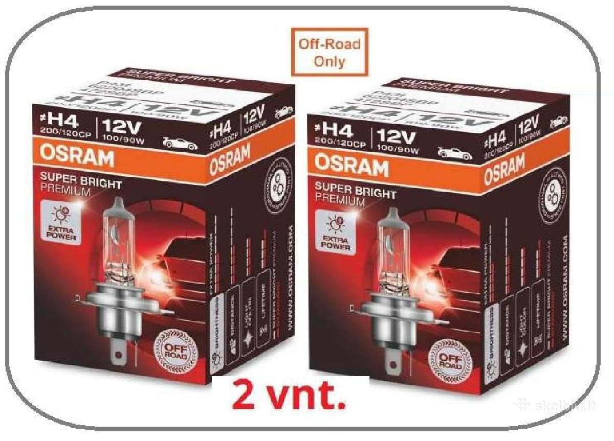 2x H4 100/90w 12v Osram (off-road)