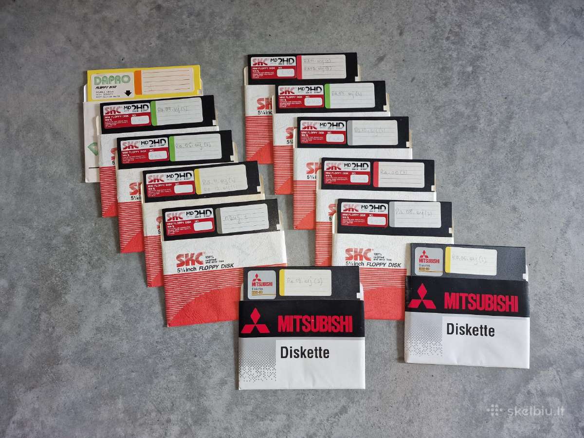 5,25 colio diskeliai Verbatim, Mitsubishi, Skc