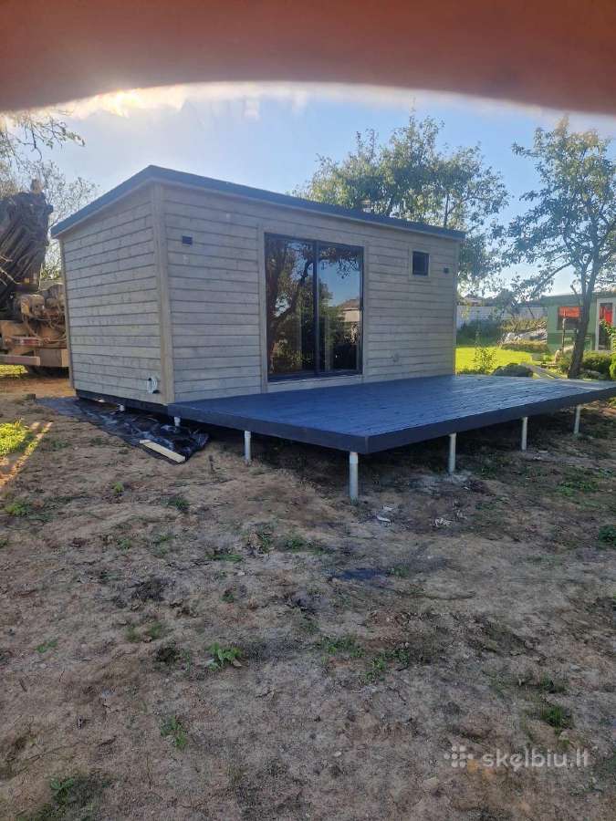 Pirtis sauna 6x3 su terasa ir poliais - nuotraukos Nr. 7