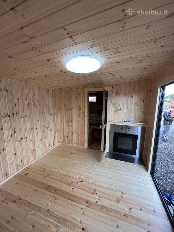 Pirtis sauna 6x3 su terasa ir poliais - nuotraukos Nr. 16