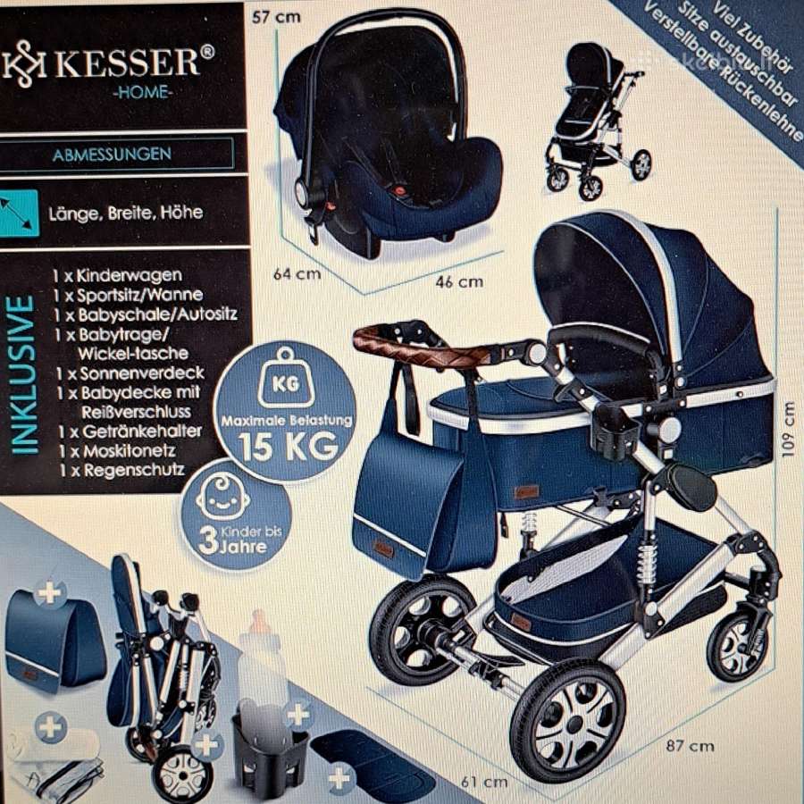 Nauji-universalus vežimėlis 3 in 1 ir kiti vežimai - nuotraukos Nr. 2