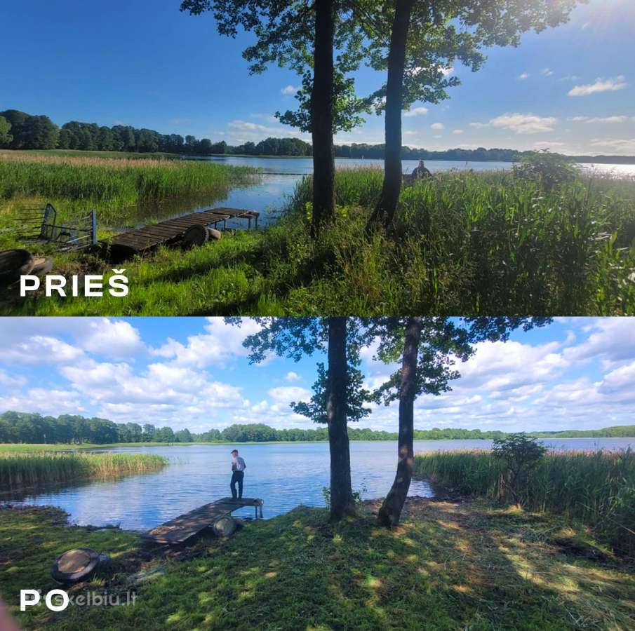 Pakrančių tvarkymas,nendrių pjovimas,šaknų rovimas - nuotraukos Nr. 6