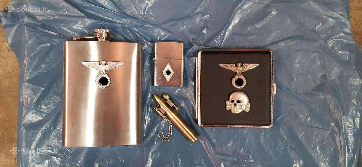 Ww2 cigarečių dėklas"portcigaras",žiebtuvėlis,pele - nuotraukos Nr. 4