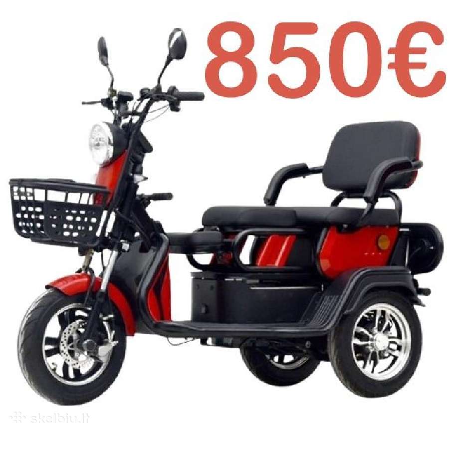 Elektrinis triratis motoroleris skuteris pigiausia - nuotraukos Nr. 5