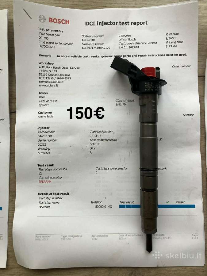 Parduodu Audi A4 V6 3.0l dyzelinius purkštukus - nuotraukos Nr. 2