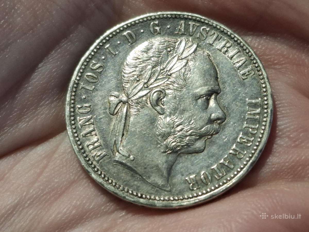 Austrija 1 Florinas 1880 sidabras - nuotraukos Nr. 2