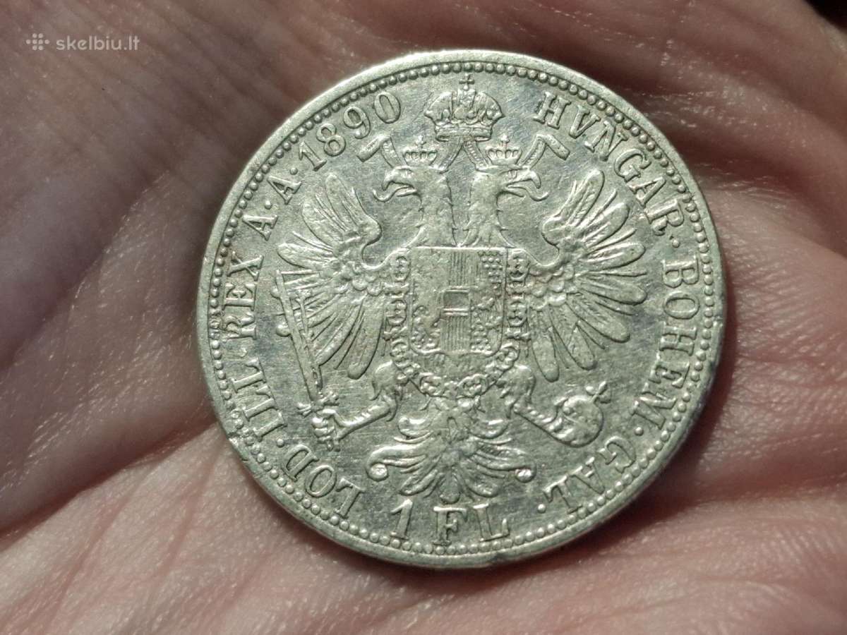 Austrija 1 florinas 1890 sidabras