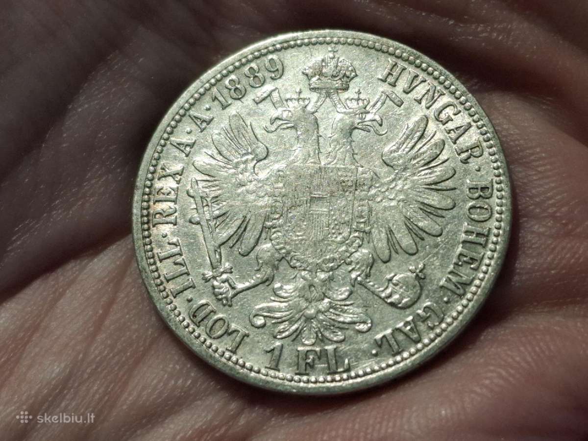 Austrija 1 florinas 1889 sidabras