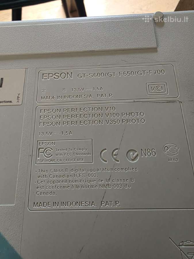Skeneris Epson gts600/gt-f650 - nuotraukos Nr. 3