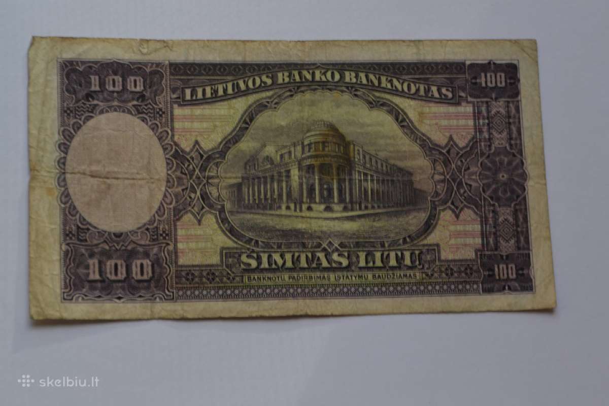 100 litu 1928 m. - nuotraukos Nr. 2