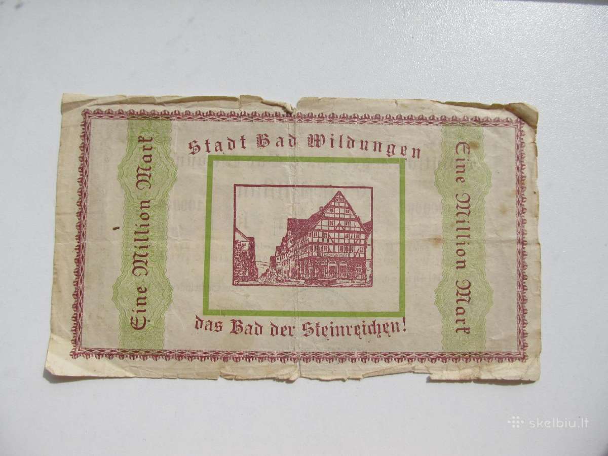 1 milijonas markiu ,Bad Wildungen Vokietija , 1923 - nuotraukos Nr. 2