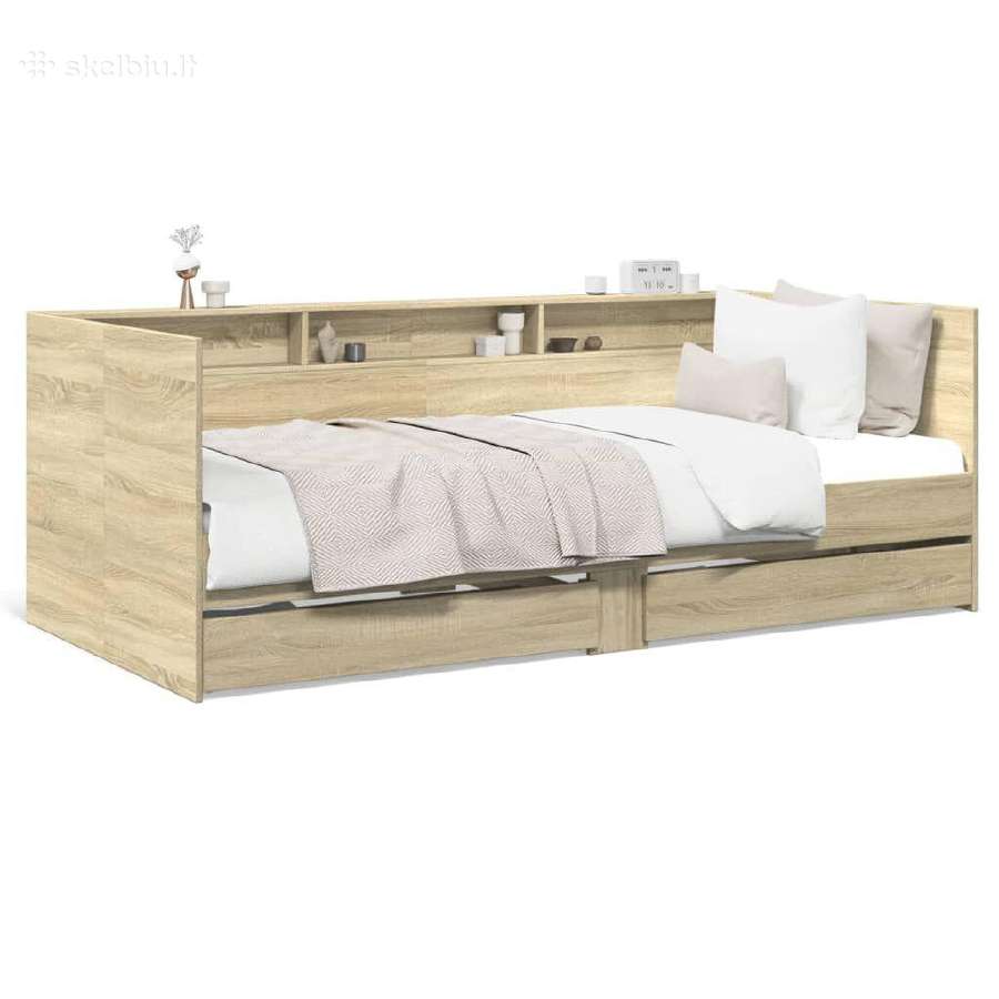 Vidaxl Kušetė su stalčiais be čiužinio, 75x190 - nuotraukos Nr. 3