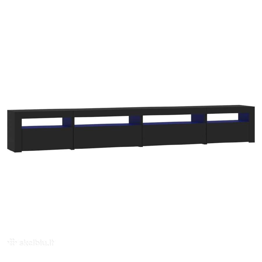 Balta TV spintelė su LED apšvietimu, 2703540cm - nuotraukos Nr. 3