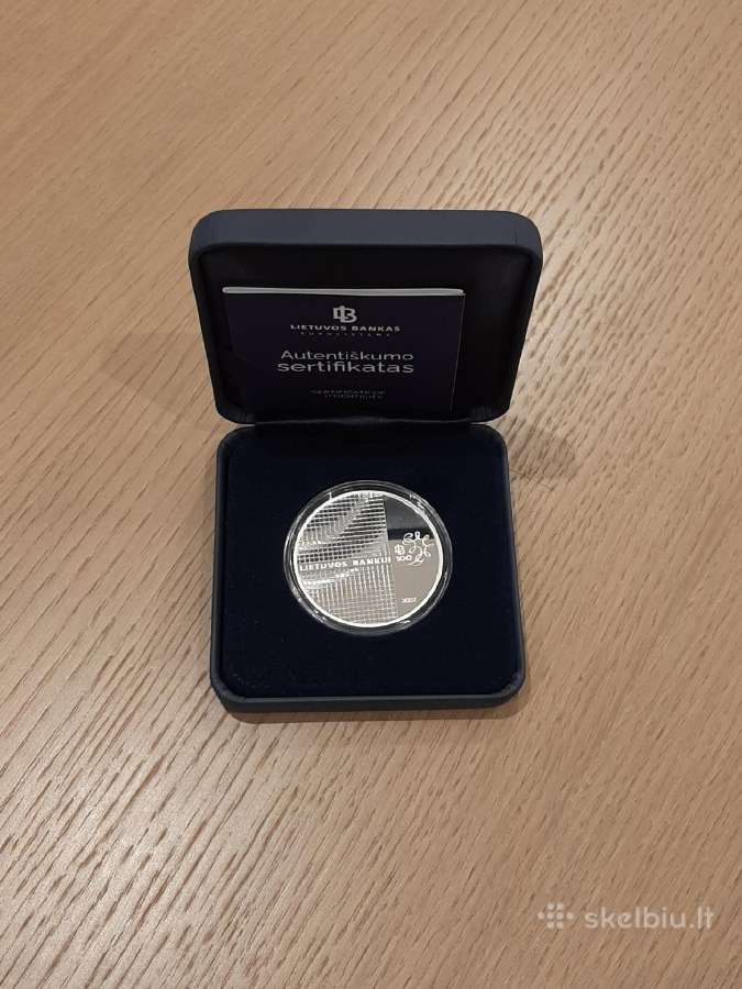20 Eur moneta, skirta Lietuvos banko 100 m.