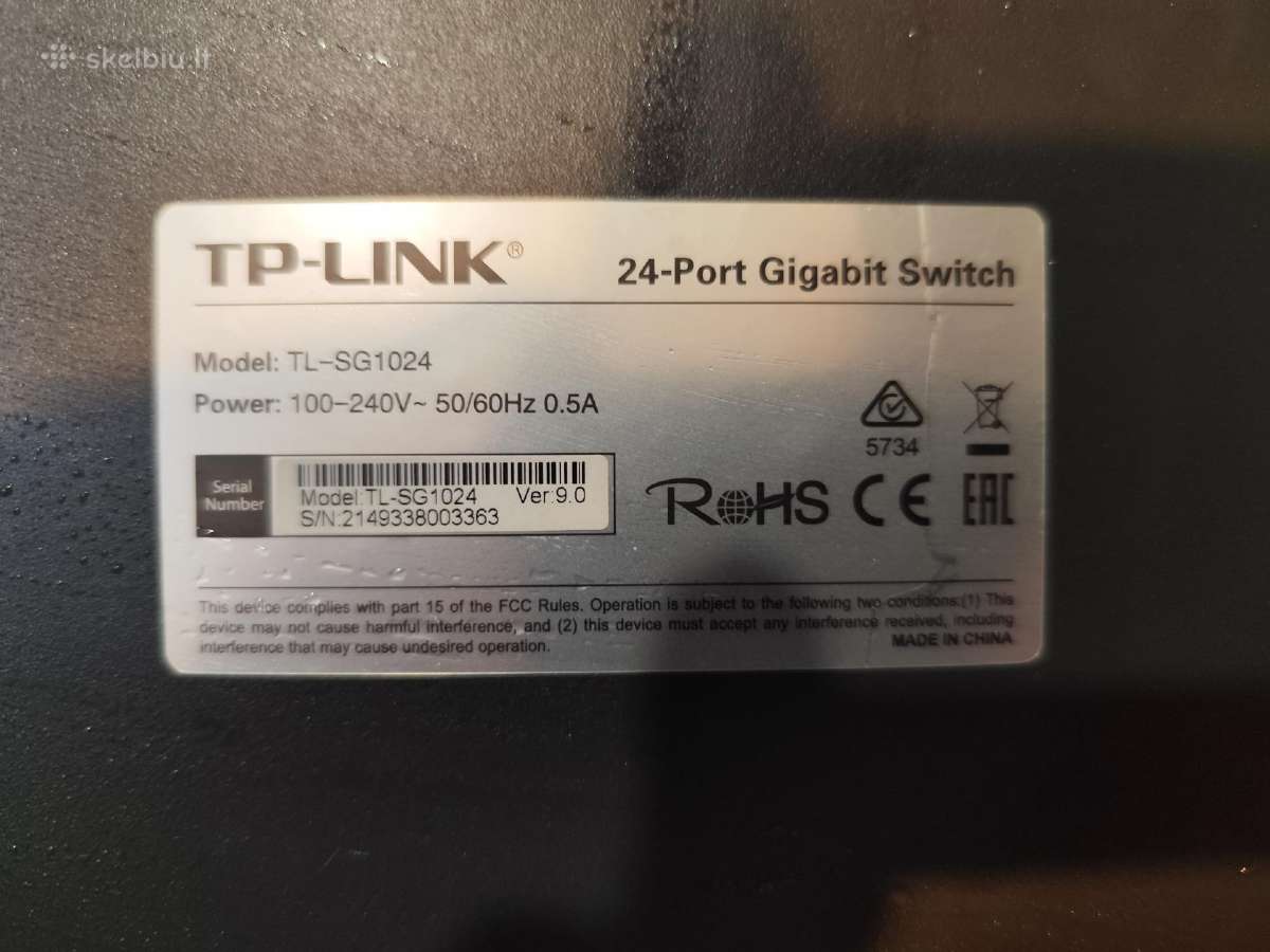 Tplink Sg1024, 24 portu swich - nuotraukos Nr. 2