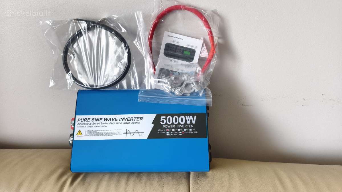 Inverteris šv. sinusas12-220v 5000w ir1600w