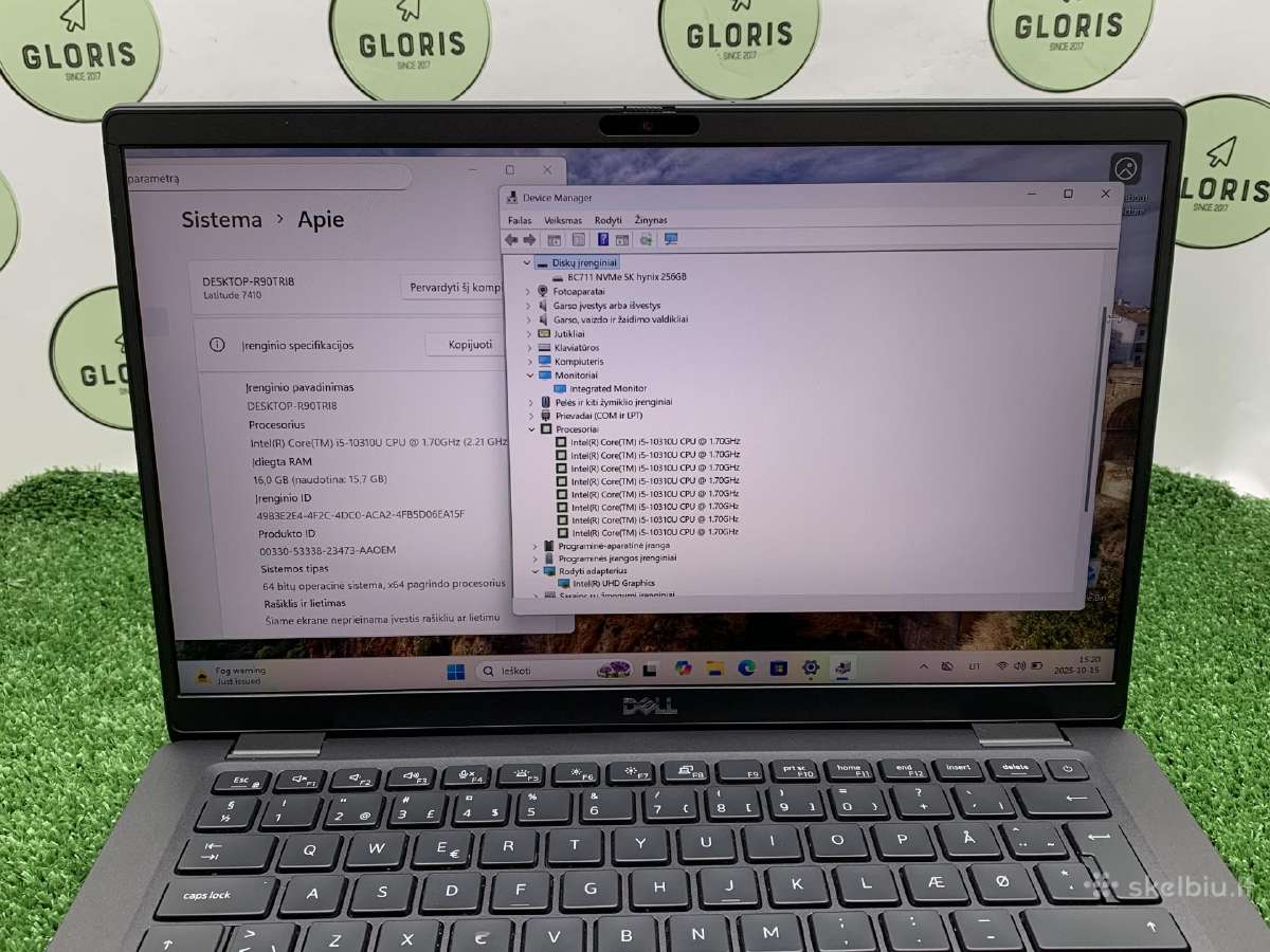 Dell Latitude 7410 i5-10310u 16ram 256ssd #1-203 - nuotraukos Nr. 5