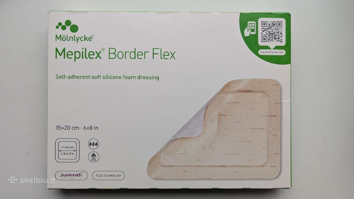 Mepilex tvarstis Border Flex 15 cm x 20 cm