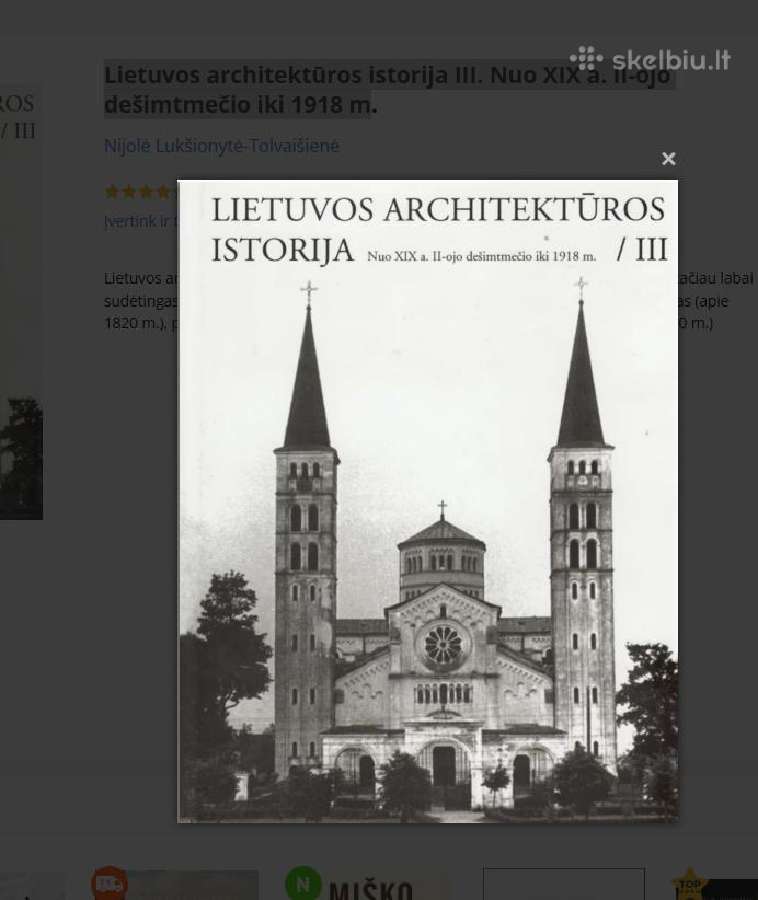 Perku Lietuvos architektūros istorija III tomą